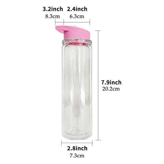 Snowglobe water bottle 15oz