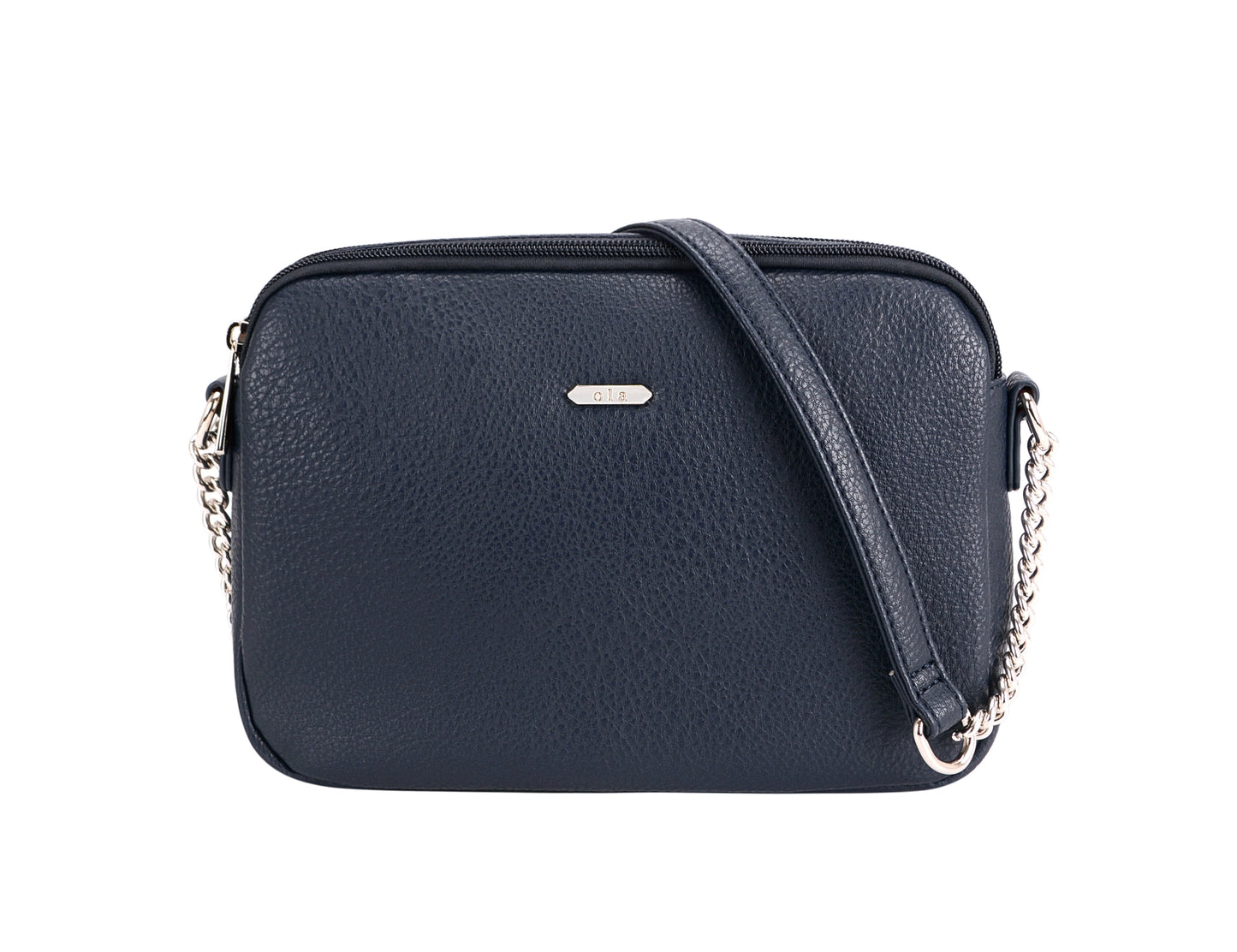 Silver Hardware Vegan Leather Crossbody Bag