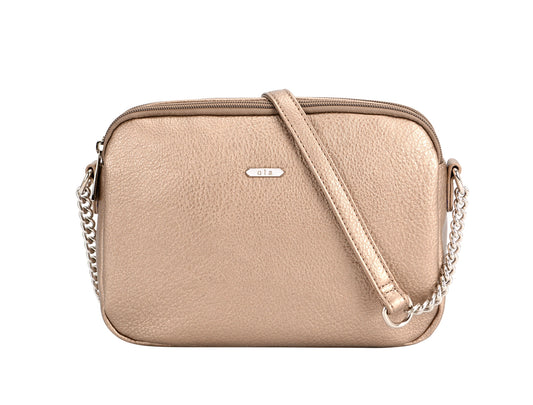 Silver Hardware Vegan Leather Crossbody Bag