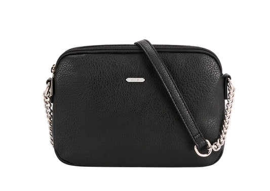 Silver Hardware Vegan Leather Crossbody Bag