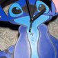 Blue alien clock