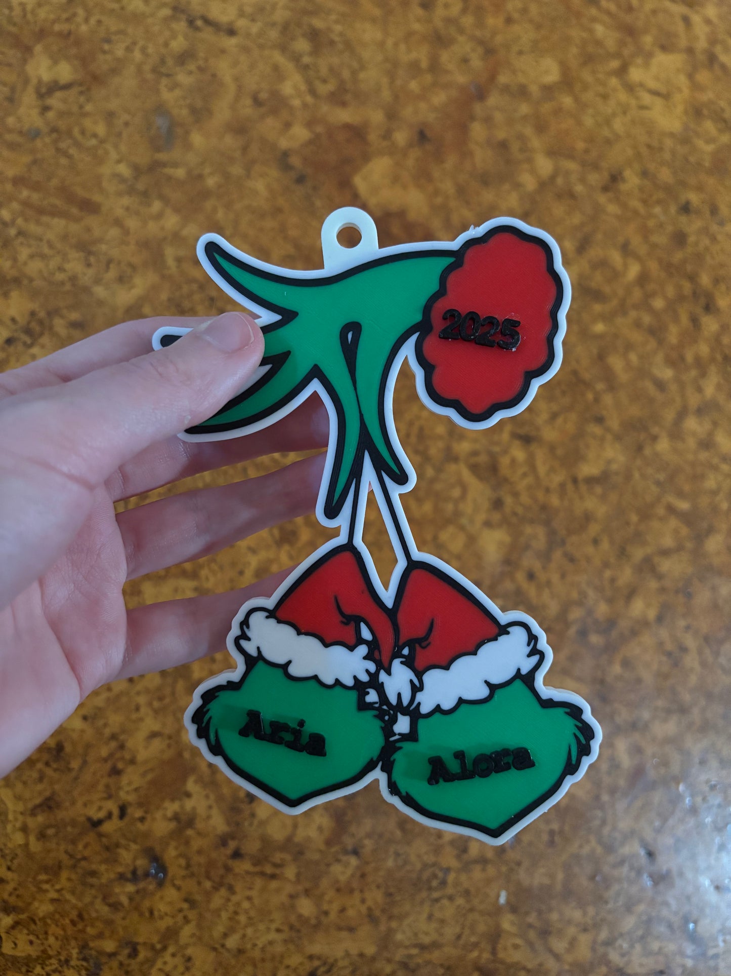 Customised grinch ornament