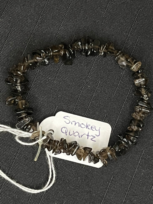 Smokey quartz chip bracelet