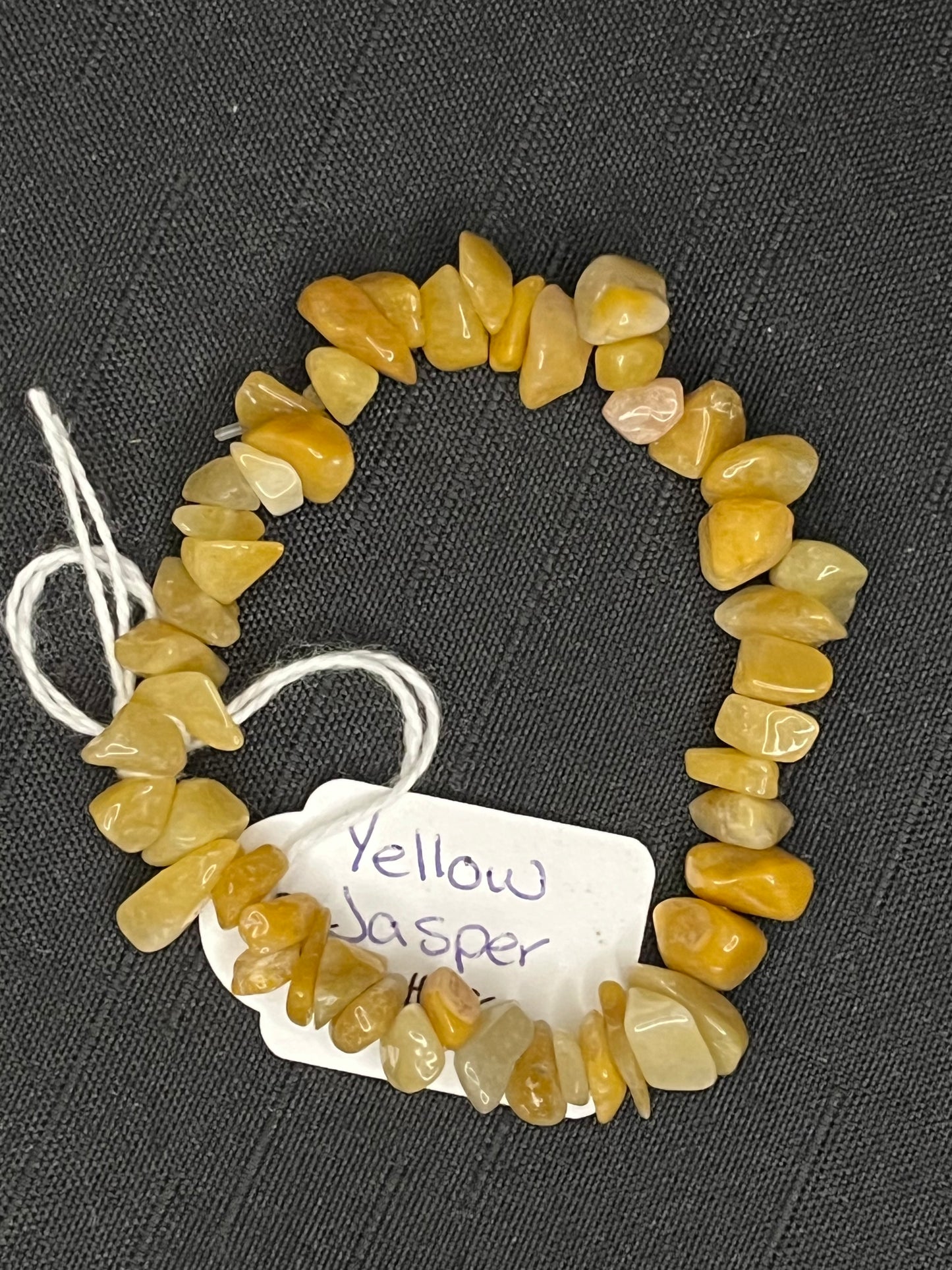 Yellow jasper chip bracelet