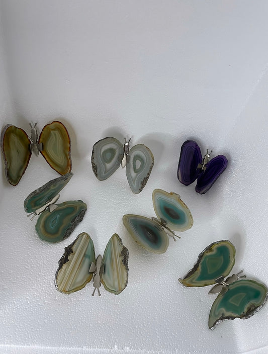 Sliced Agate Butterflies