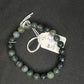 Moss agate beaded bracelet