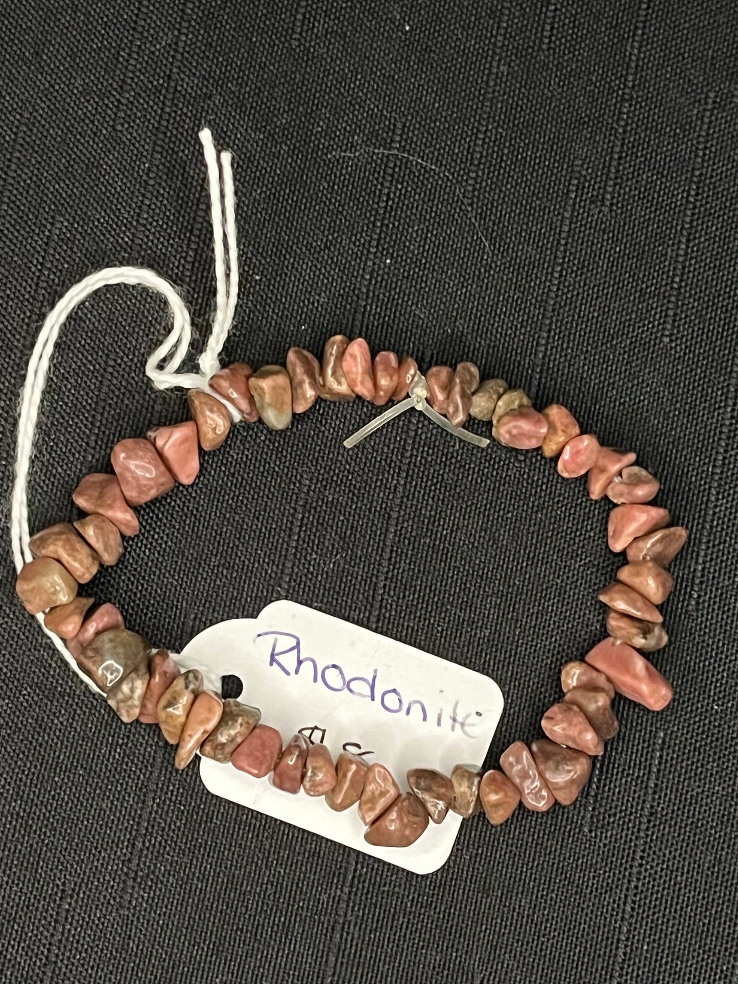 Rhodonite chip bracelet