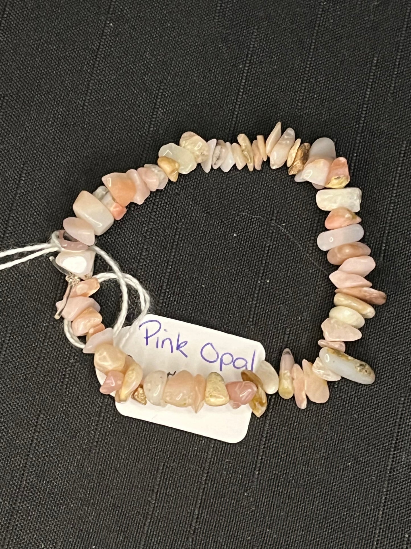 Pink opal chip bracelet