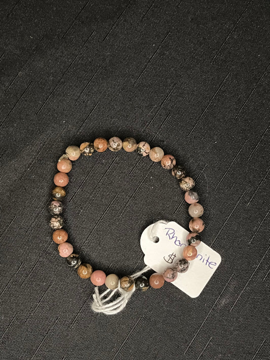 Rhodonite beaded bracelet