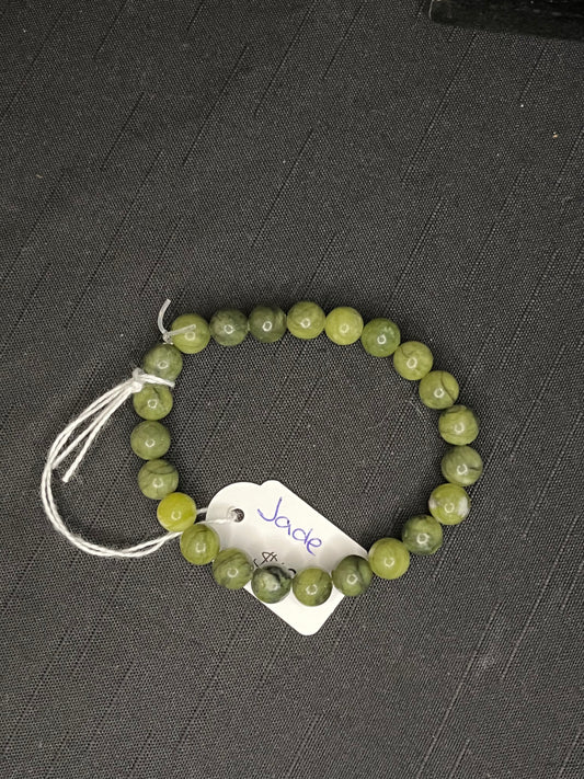 Jade beaded bracelet