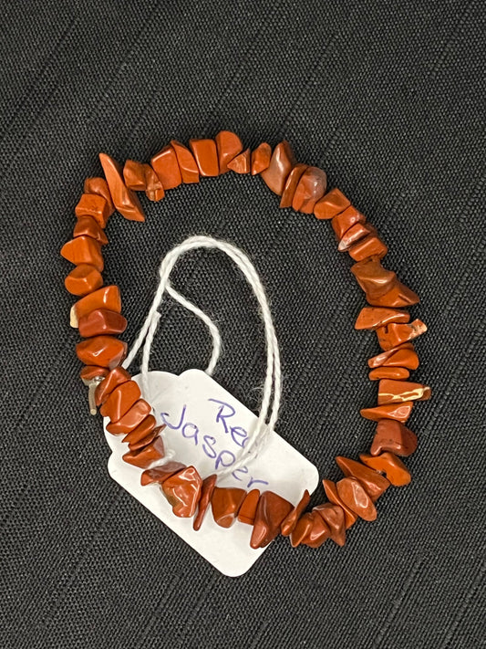 Red jasper chip bracelet