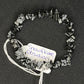 Snowflake obsidian chip bracelet